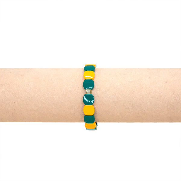 Bracciale Smaltato Giallo - Verde